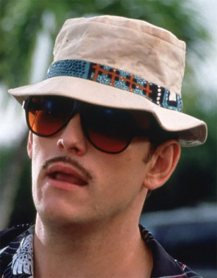 Matt Dillon wears BluBlocker sunglasses in the movie There's Something About Mary.
