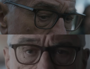 Details of the eyeglasses worn by Robert De Niro in Zero Day.