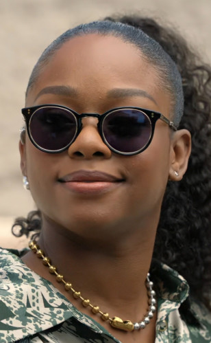 Jazz Raycole wears Garrett Leight Crosby S 44 in Episode 9 of Season 4 of The Lincoln Lawyer.