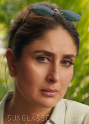 Kareena Kapoor Khan wears oval rimless sunglasses in the movie Crew.