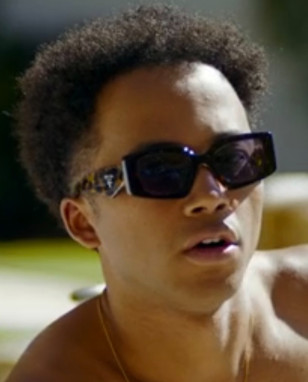 Raymond Cham Jr wears Prada SPR15Y sunglasses in The Idea Of You.