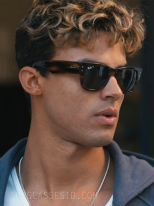 Matthew Broome wears Ray-Ban RB0840S Mega Wayfarer in the movie My Fault: London.