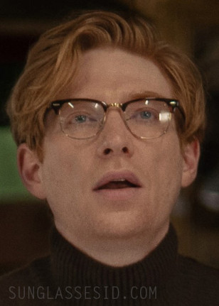 It looks like Domhnall Gleeson is wearing Ray-Ban RX5154 Clubmaster eyeglasses in Fountain of Youth.