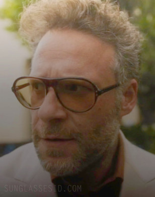 Seth Rogen wears a pair of vintage aviator-style glasses with photochromic lenses in The Studio.