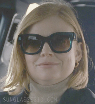 Sarah Snook as Shiv wears a pair of Thierry Lasry Unicorny 3473 sunglasses in of Succession (2023).