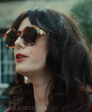 Kaya Scodelario wears colorful Tory Burch Eleanor TY7210U sunglasses in Season 2 of The Gentlemen.